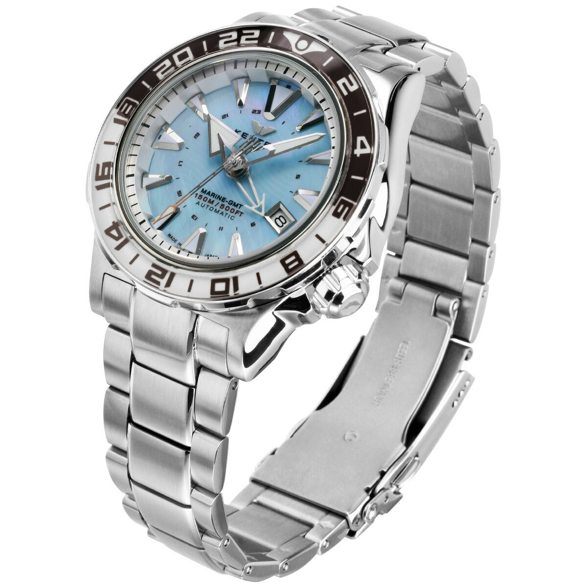 ケンテックス KENTEX マリンGMT アイスブルーMOP 限定99本 MARINE GMT IceBlue-MOP 腕時計 メンズ 自動巻き 日本製 S820X-12【2025 新作】