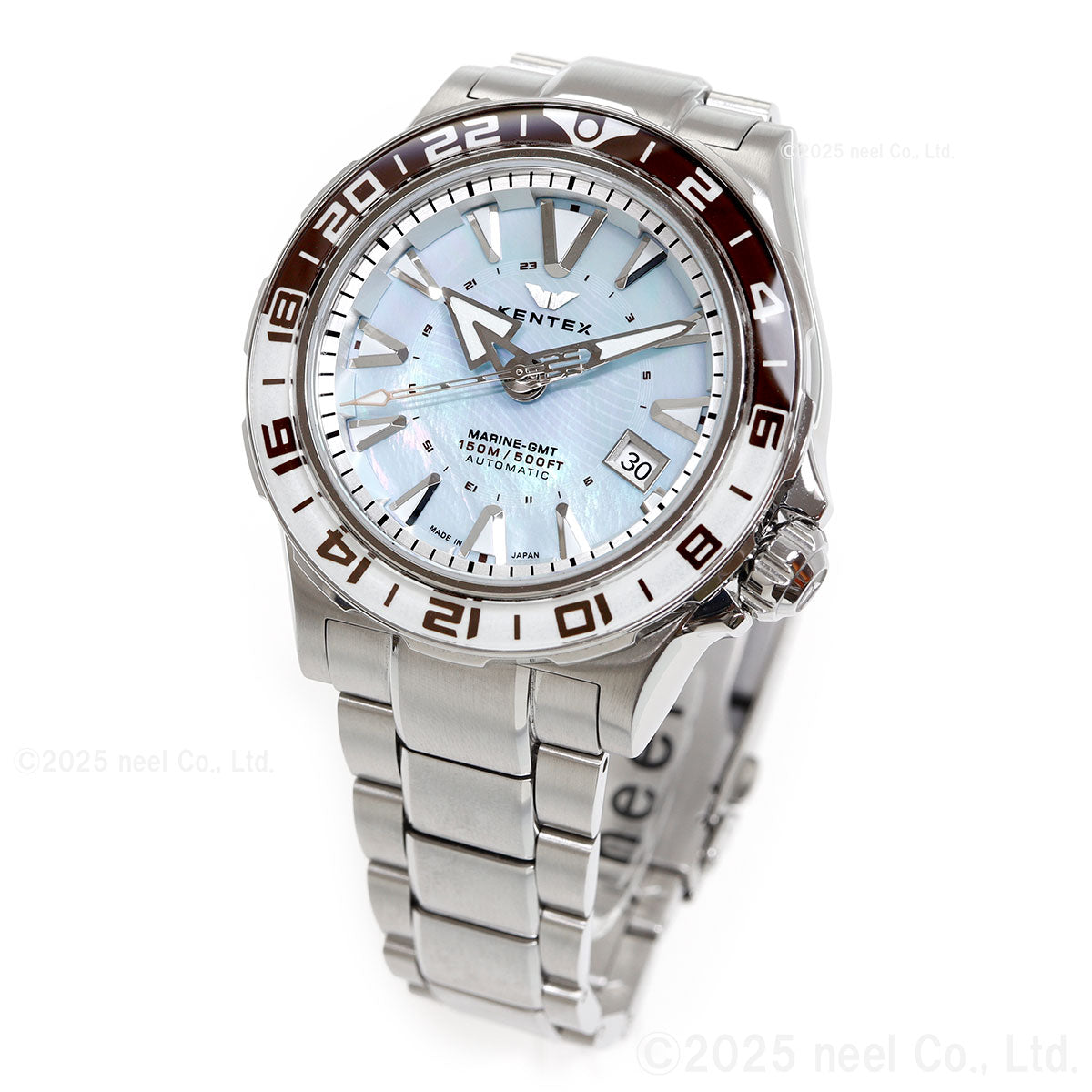 ケンテックス KENTEX マリンGMT アイスブルーMOP 限定99本 MARINE GMT IceBlue-MOP 腕時計 メンズ 自動巻き 日本製 S820X-12【2025 新作】