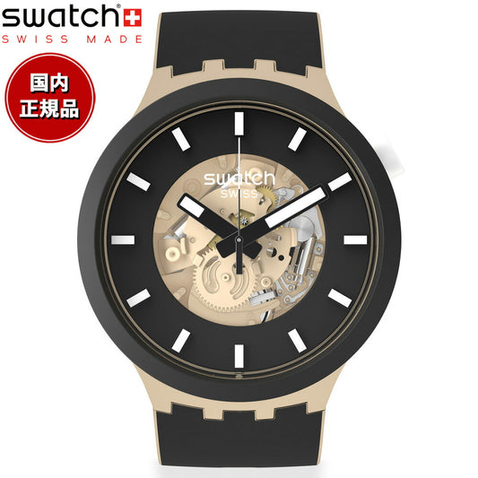 swatch スウォッチ 腕時計 メンズ レディース ビッグボールド BIG BOLD TIME FOR TAUPE SB03C100