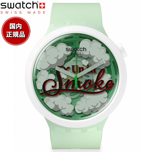 swatch スウォッチ 腕時計 メンズ レディース ビッグボールド BIG BOLD UP IN SMOKE SB03Z103