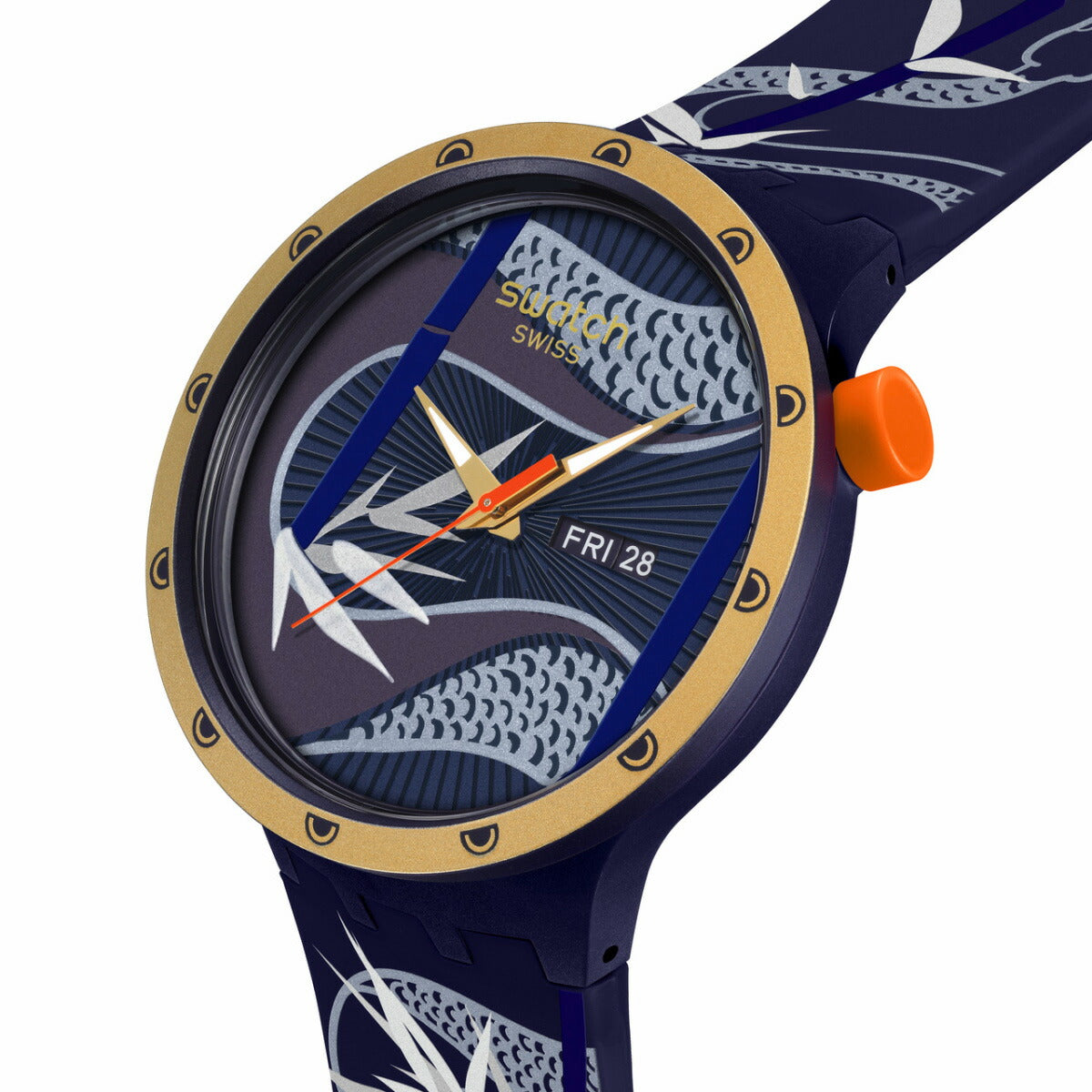 swatch スウォッチ 腕時計 メンズ レディース ビッグボールド BIG BOLD BLUE AND GOLDEN LITHE DANCER SB05Z700【2024 新作】