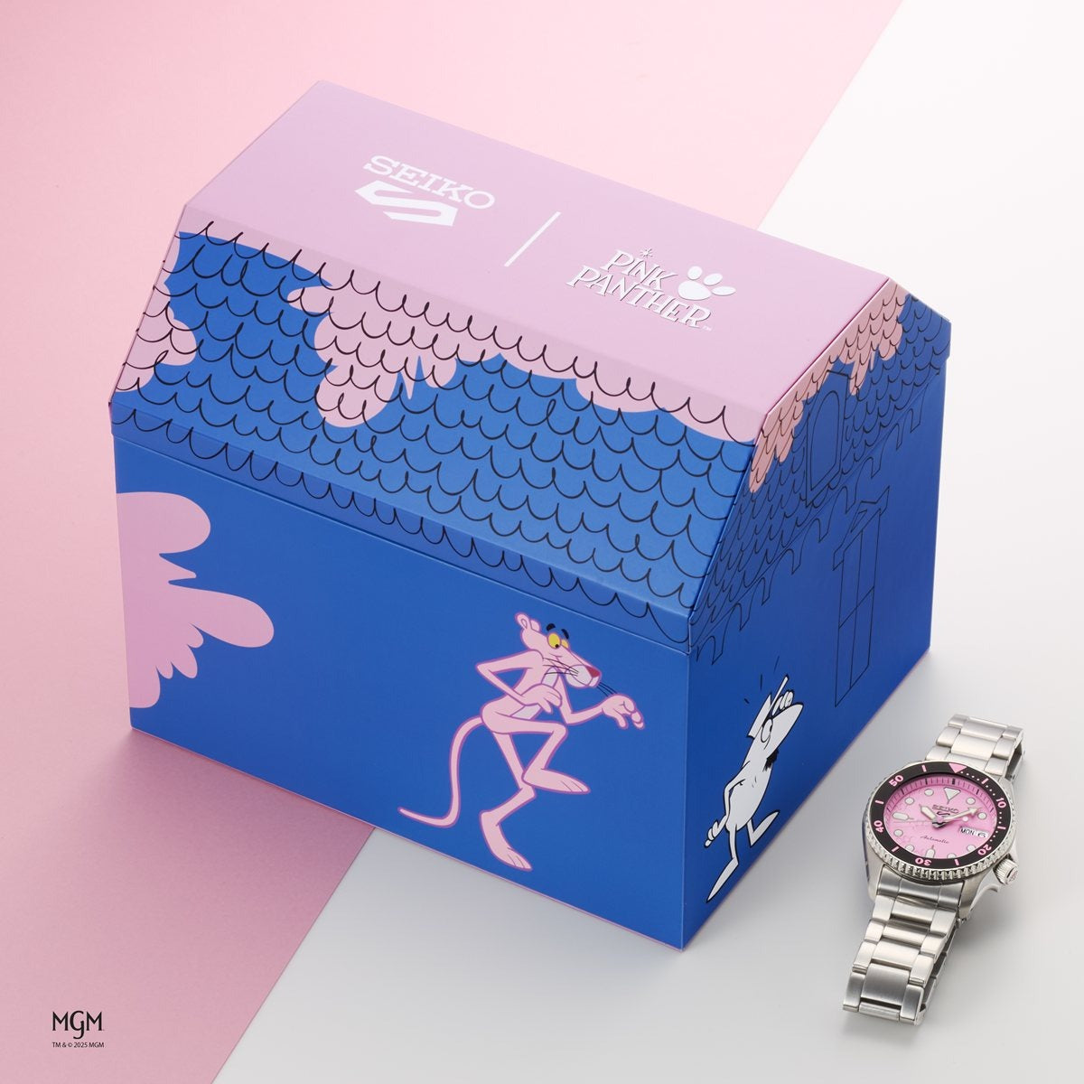 セイコー5 スポーツ SEIKO 5 SPORTS 自動巻き PINK PANTHER コラボ限定 腕時計 セイコーファイブ スポーツ SKX Series SBSA321 ピンクパンサー【2026 新作】