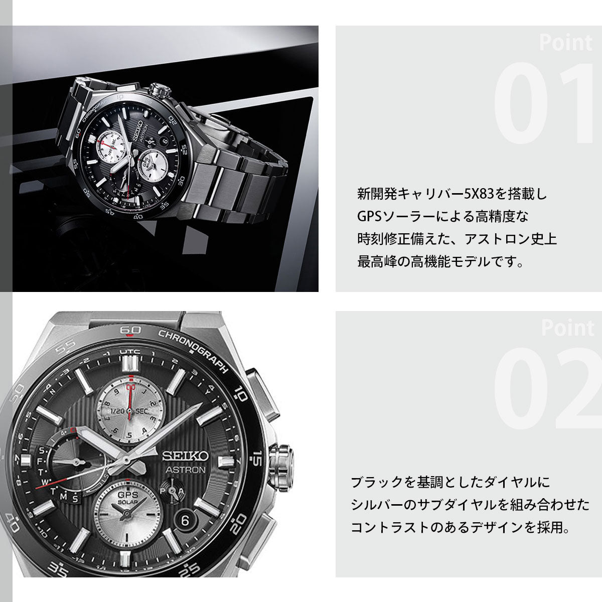 セイコー アストロン SBXC151 GPSソーラーウォッチ GPS衛星電波時計 コアショップ専用 流通限定 腕時計 メンズ SEIKO ASTRON NEXTER デュアルタイムクロノグラフ チタン