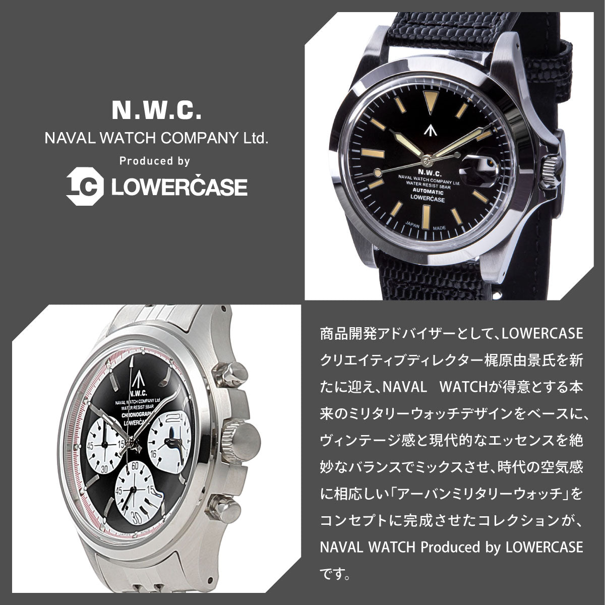 ナバルウォッチ NAVAL WATCH Produced By LOWERCASE ローワーケース FRXF001 腕時計 メンズ レディース スイープセコンド【60回分割手数料無料！】