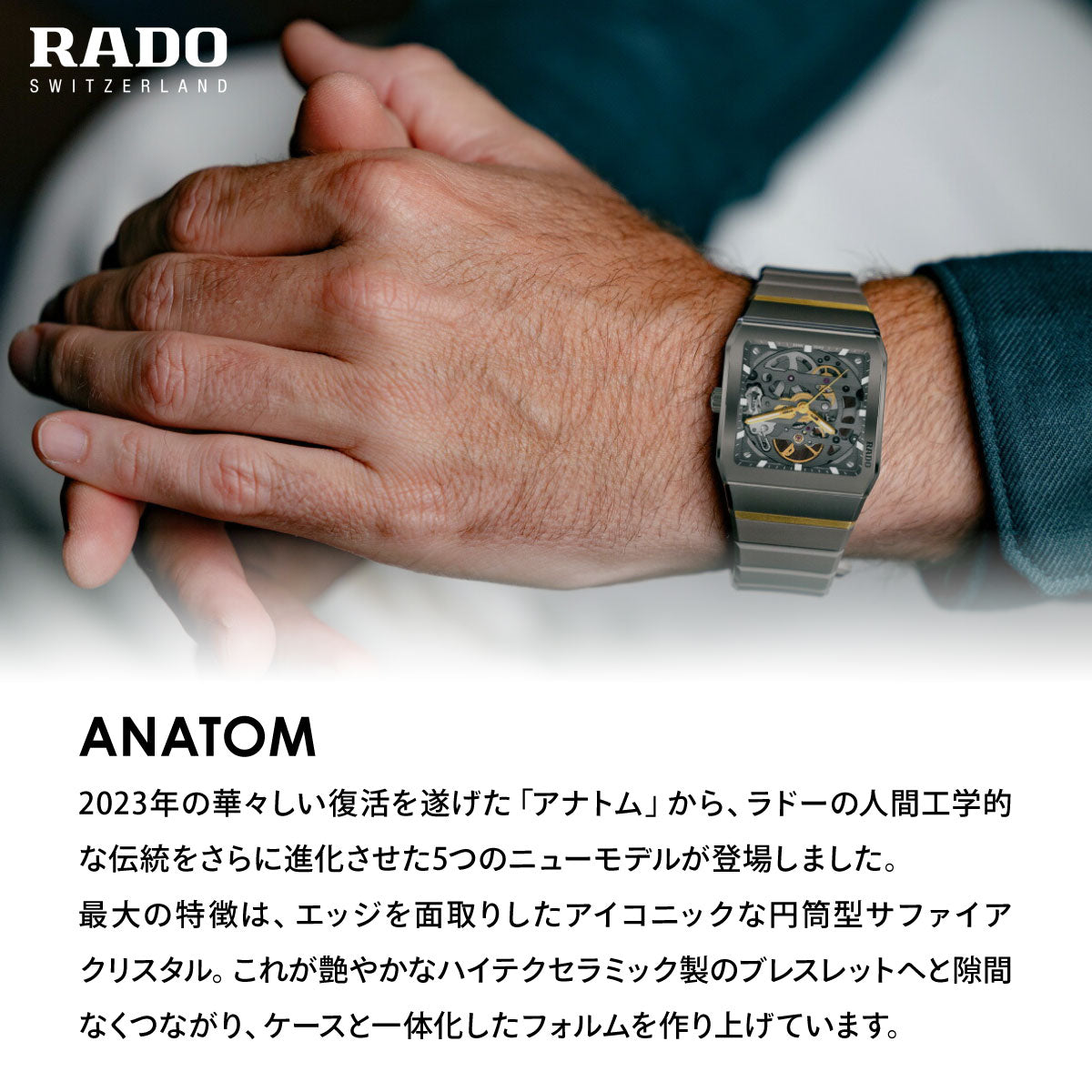 ラドー RADO アナトム オートマティック スケルトン Anatom Automatic 腕時計 メンズ レディース 自動巻き R10203102【60回分割手数料無料！】