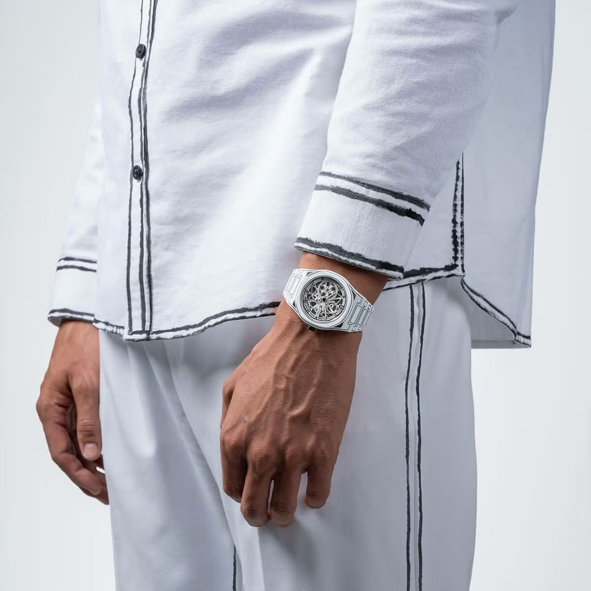 ディーワンミラノ D1 MILANO スケルトン White Sketch ホワイトスケッチ 腕時計 メンズ 自動巻き SKBJ20【60回分割手数料無料！】
