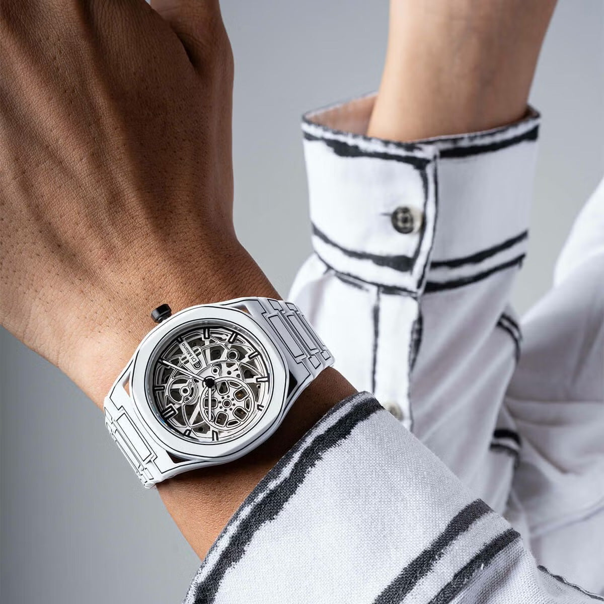 ディーワンミラノ D1 MILANO スケルトン White Sketch ホワイトスケッチ 腕時計 メンズ 自動巻き SKBJ20【60回分割手数料無料！】