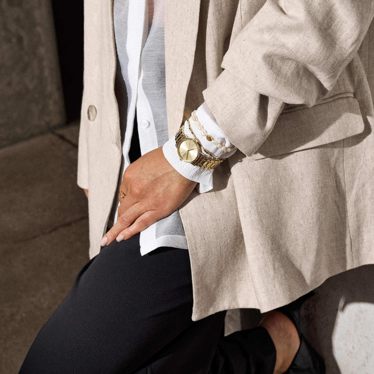 スカーゲン SKAGEN Agnethe Pearl アクセサリー ブレスレット ゴールドトーン レディース SKJ1825710