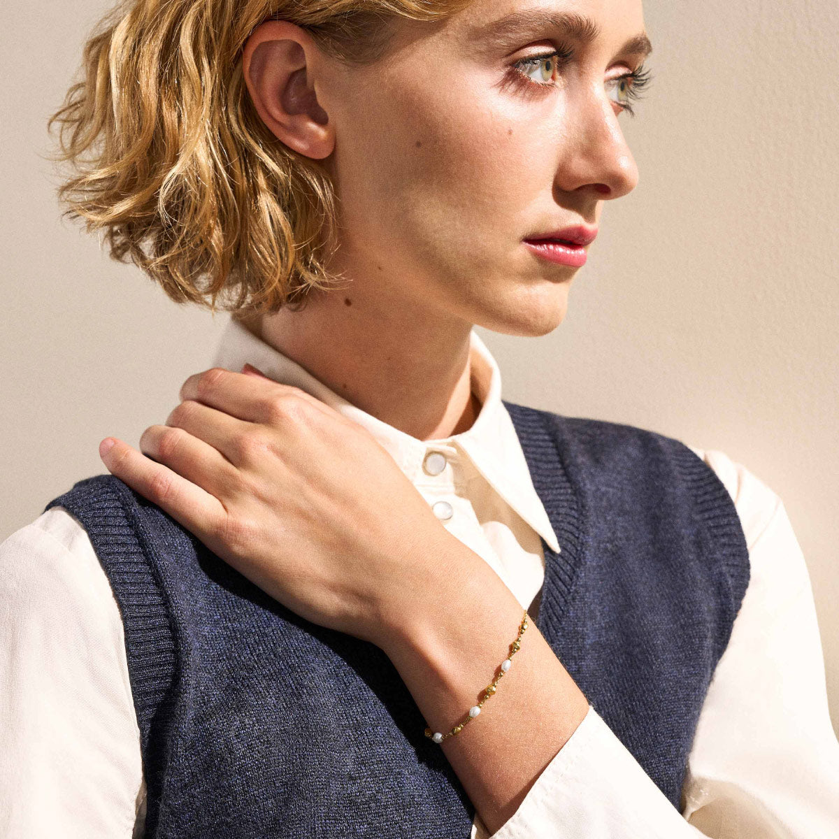 スカーゲン SKAGEN Agnethe Pearl アクセサリー ブレスレット ゴールドトーン レディース SKJ1880710