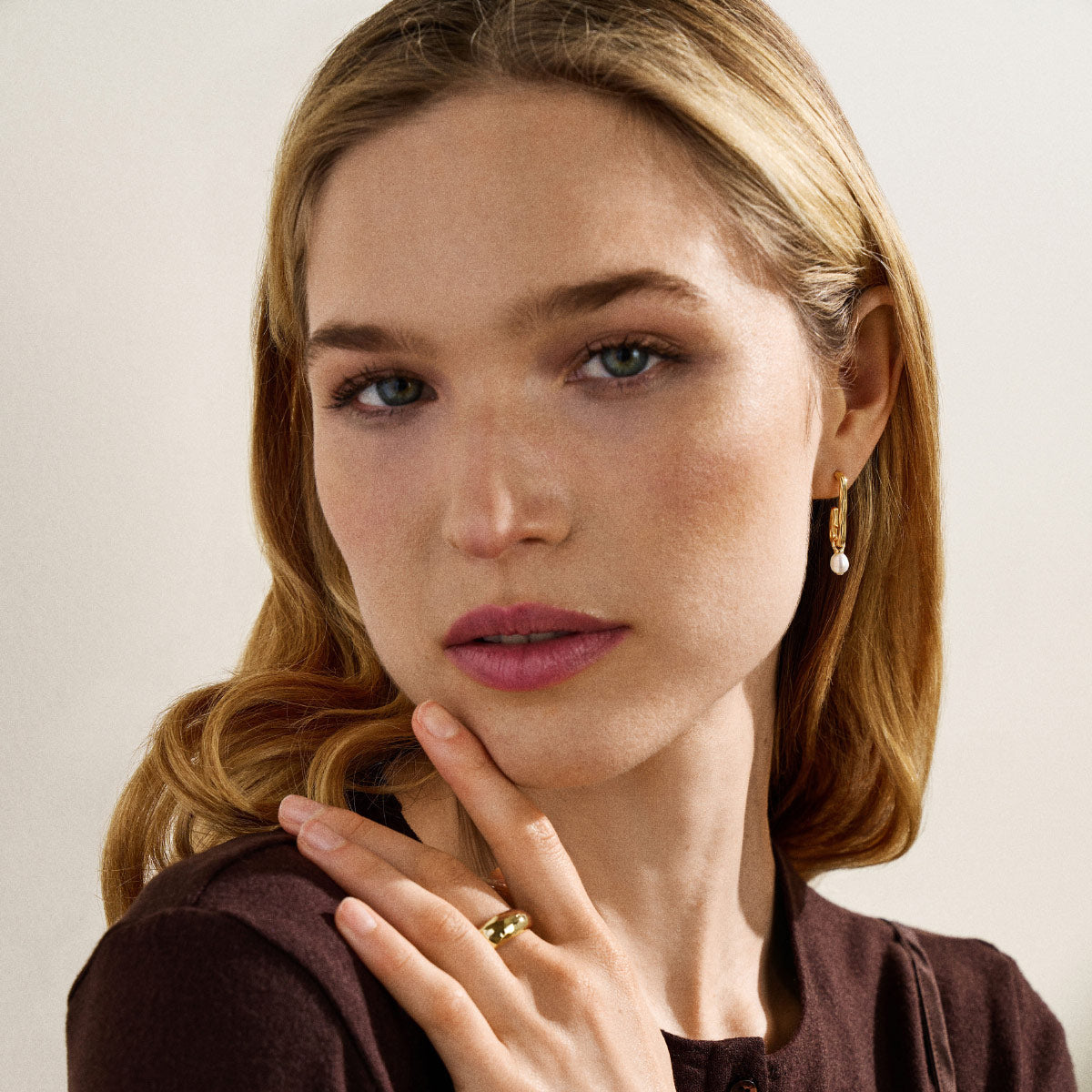スカーゲン SKAGEN Agnethe Pearl アクセサリー ピアス ゴールドトーン レディース SKJ5025710