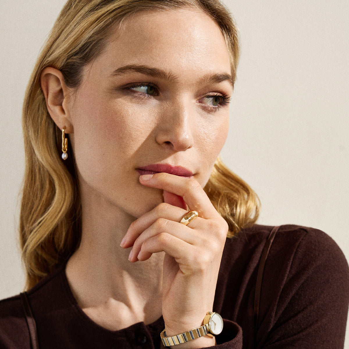 スカーゲン SKAGEN Moderne Stak アクセサリー 指輪 リング ゴールドトーン サイズ（US）5.5 レディース SKJ50267105-5