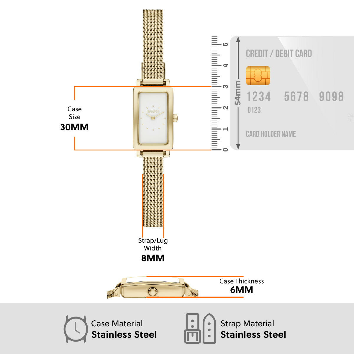 スカーゲン SKAGEN 腕時計 レディース HAGEN MICRO 二針 ゴールド ステンレススチールウォッチ ギフトセット SKW1158SET【2026 新作】【60回分割手数料無料！】