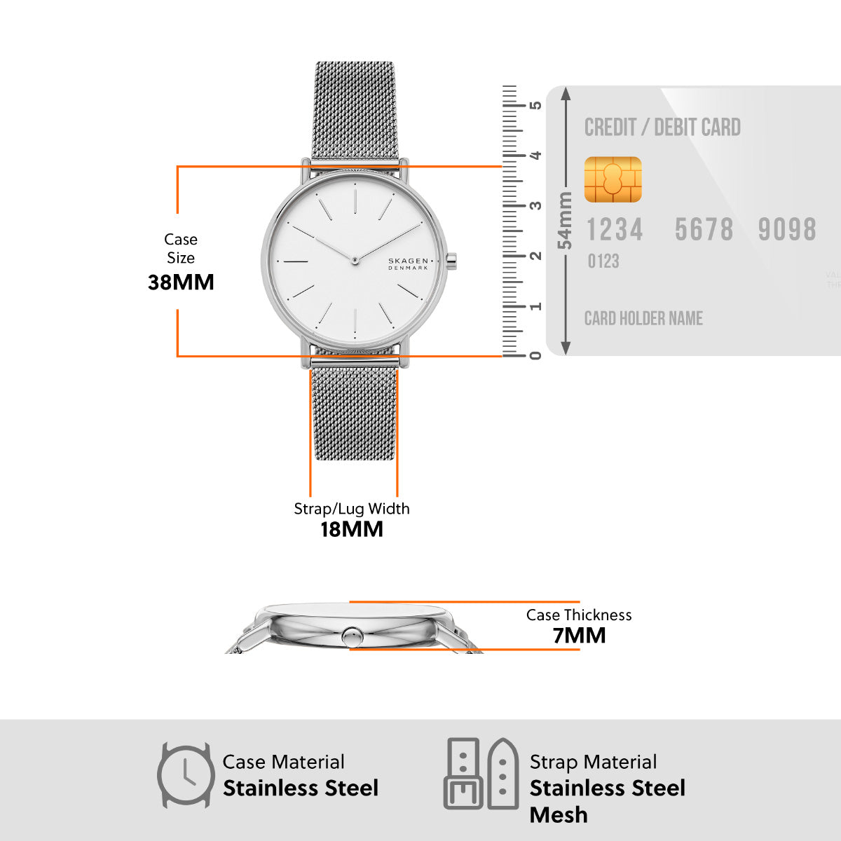 スカーゲン SKAGEN 腕時計 レディース SIGNATUR シルバートーン スチールメッシュウォッチ SKW2785