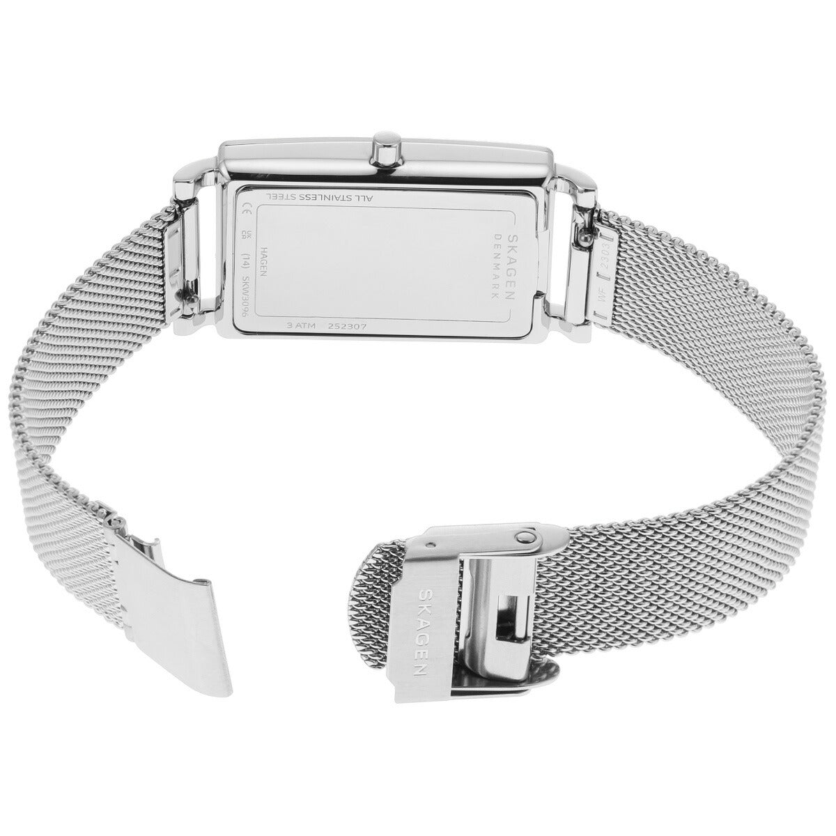スカーゲン SKAGEN 腕時計 レディース HAGEN LILLE 三針 ステンレススチール メッシュ タンクウォッチ SKW3096