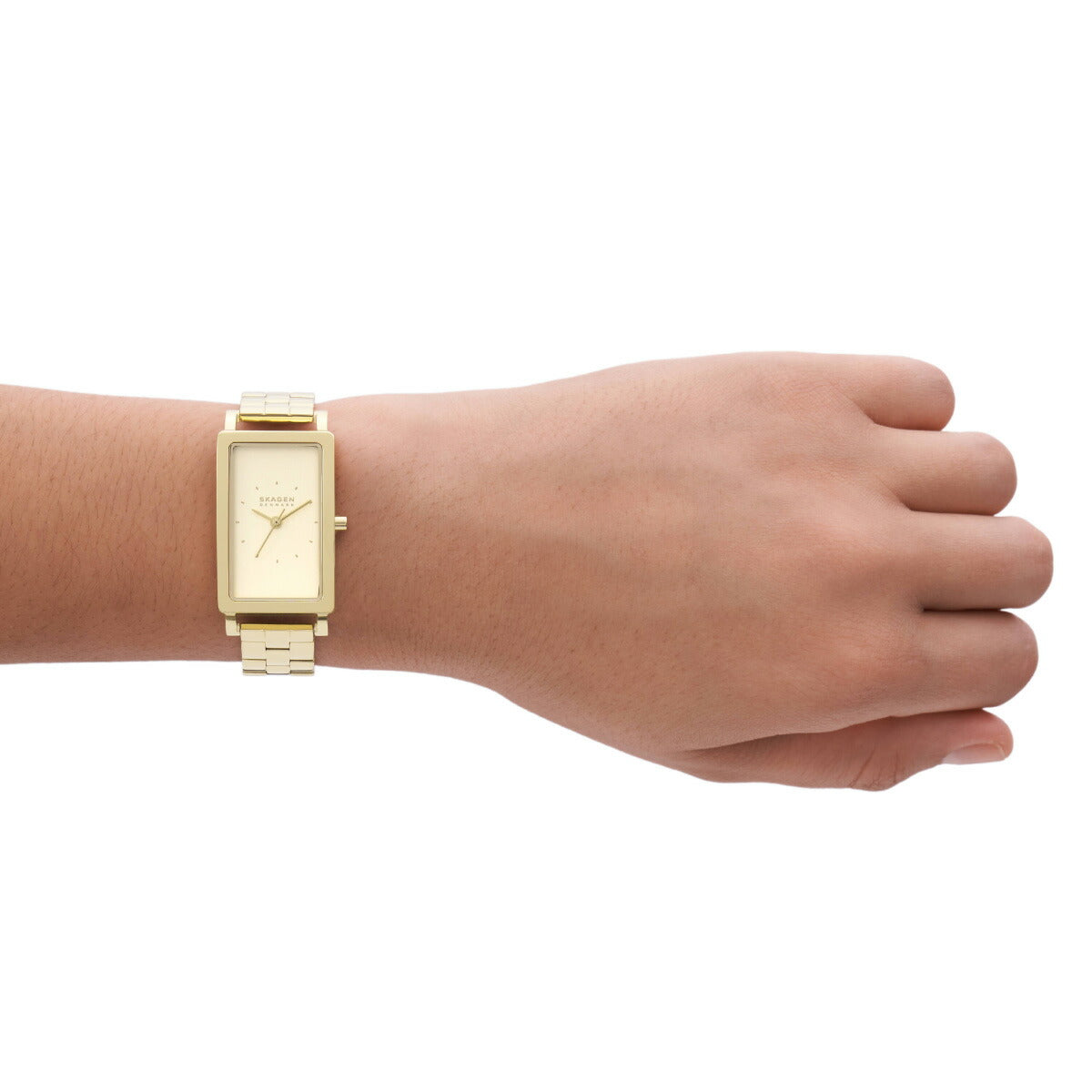 スカーゲン SKAGEN 腕時計 レディース HAGEN LILLE 三針 ゴールドトーン ステンレススチール タンクウォッチ SKW3098