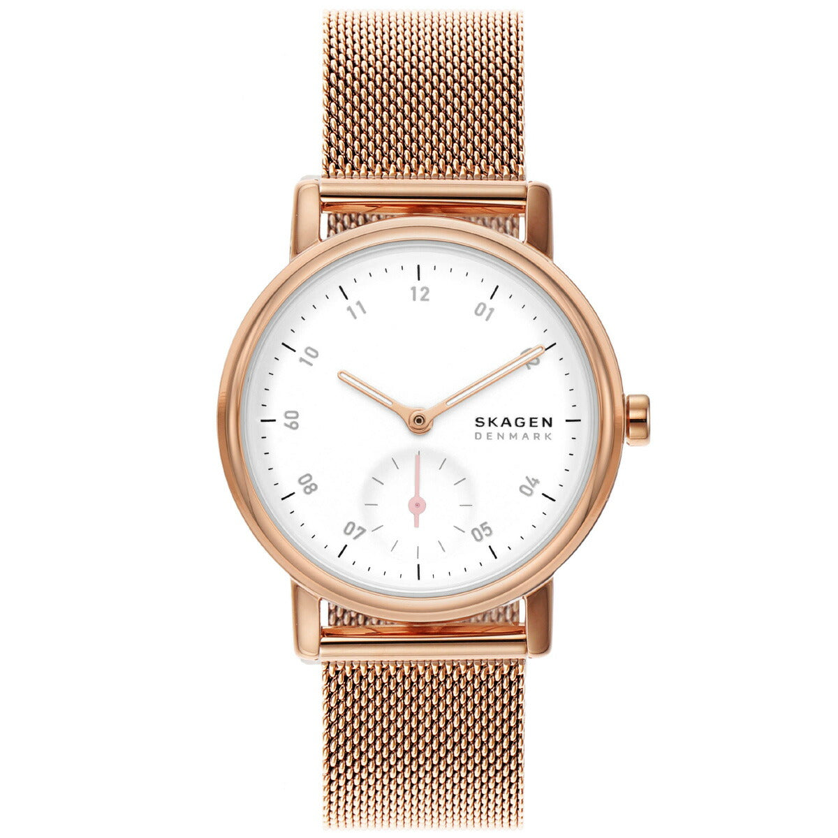スカーゲン SKAGEN 腕時計 レディース KUPPEL LILLE 二針 サブセコンド ローズゴールドトーン ステンレススチール メッシュウォッチ SKW3099