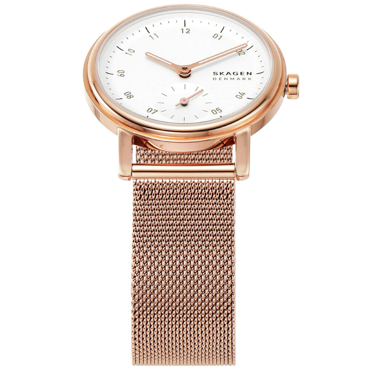 スカーゲン SKAGEN 腕時計 レディース KUPPEL LILLE 二針 サブセコンド ローズゴールドトーン ステンレススチール メッシュウォッチ SKW3099
