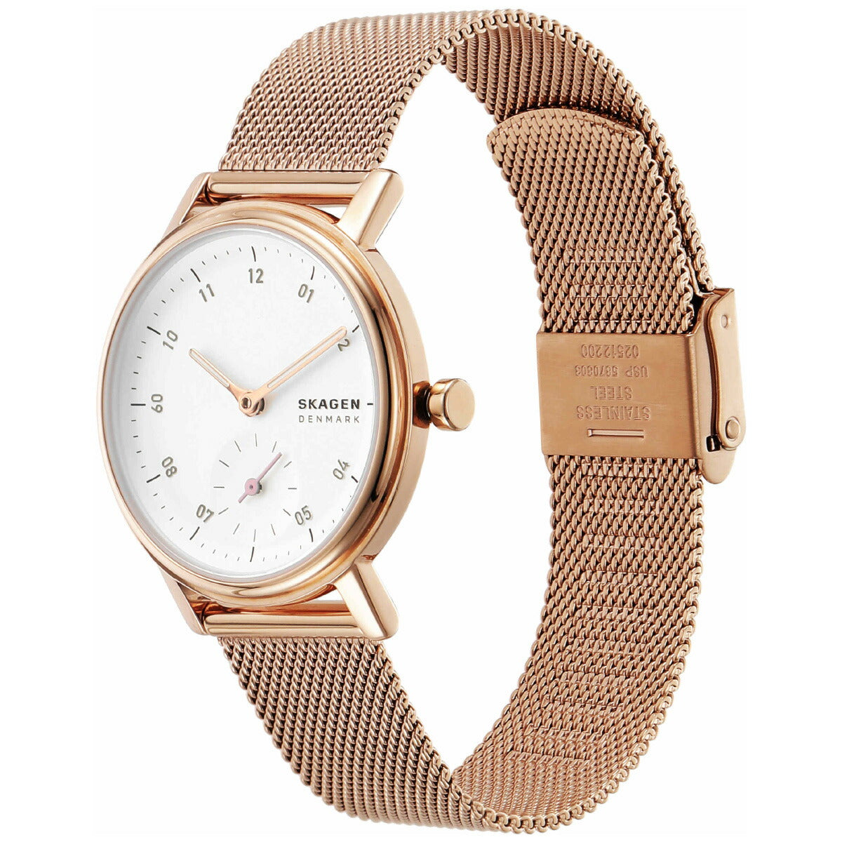 スカーゲン SKAGEN 腕時計 レディース KUPPEL LILLE 二針 サブセコンド ローズゴールドトーン ステンレススチール メッシュウォッチ SKW3099