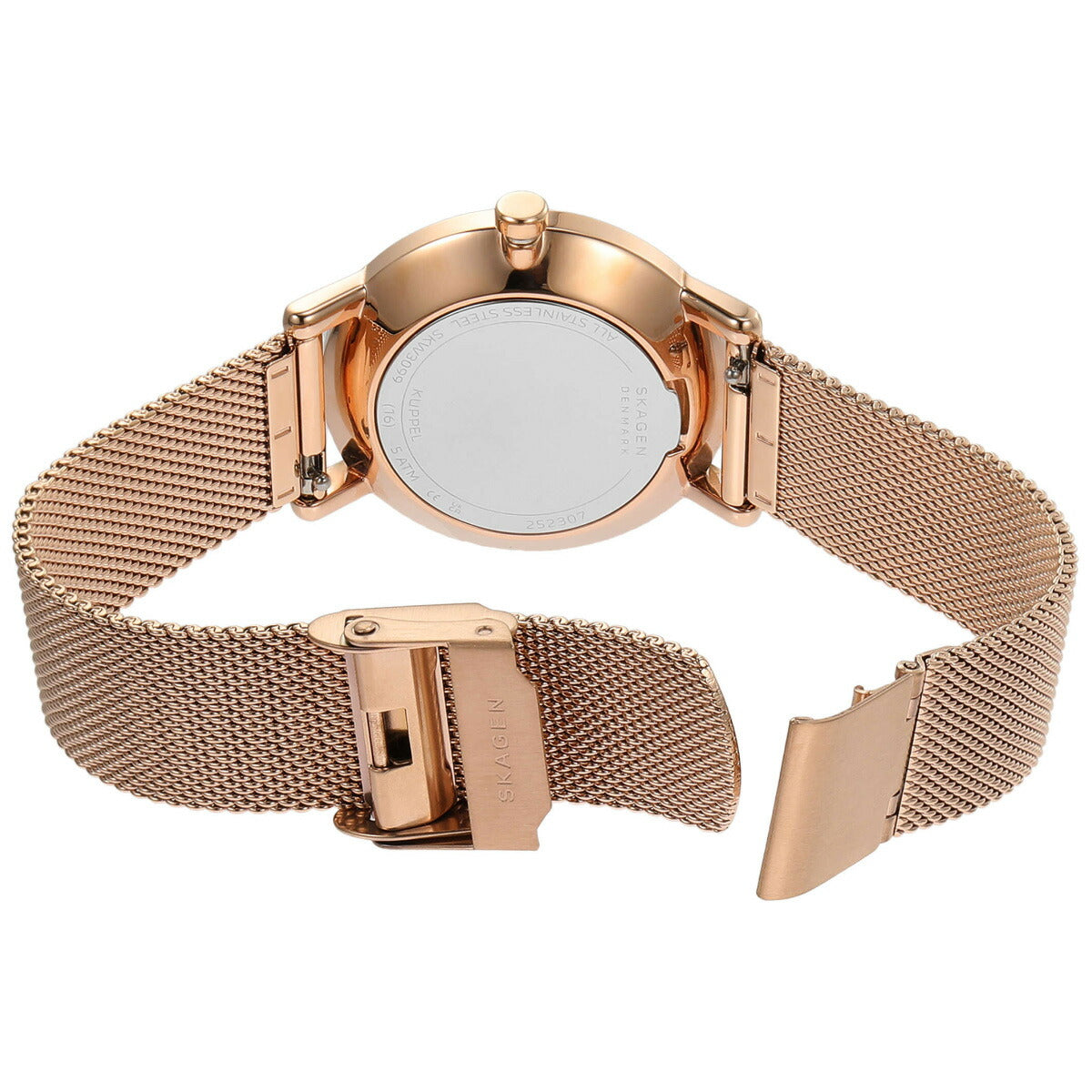 スカーゲン SKAGEN 腕時計 レディース KUPPEL LILLE 二針 サブセコンド ローズゴールドトーン ステンレススチール メッシュウォッチ SKW3099