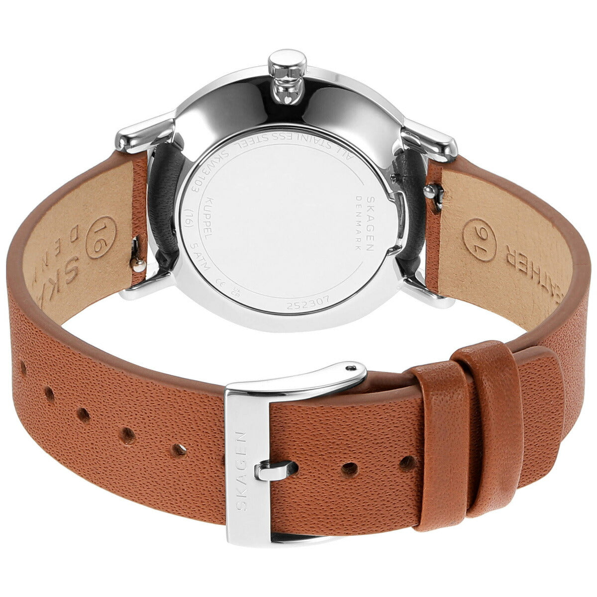 スカーゲン SKAGEN 腕時計 レディース KUPPEL LILLE 二針 サブセコンド ブラウン レザーウォッチ SKW3103