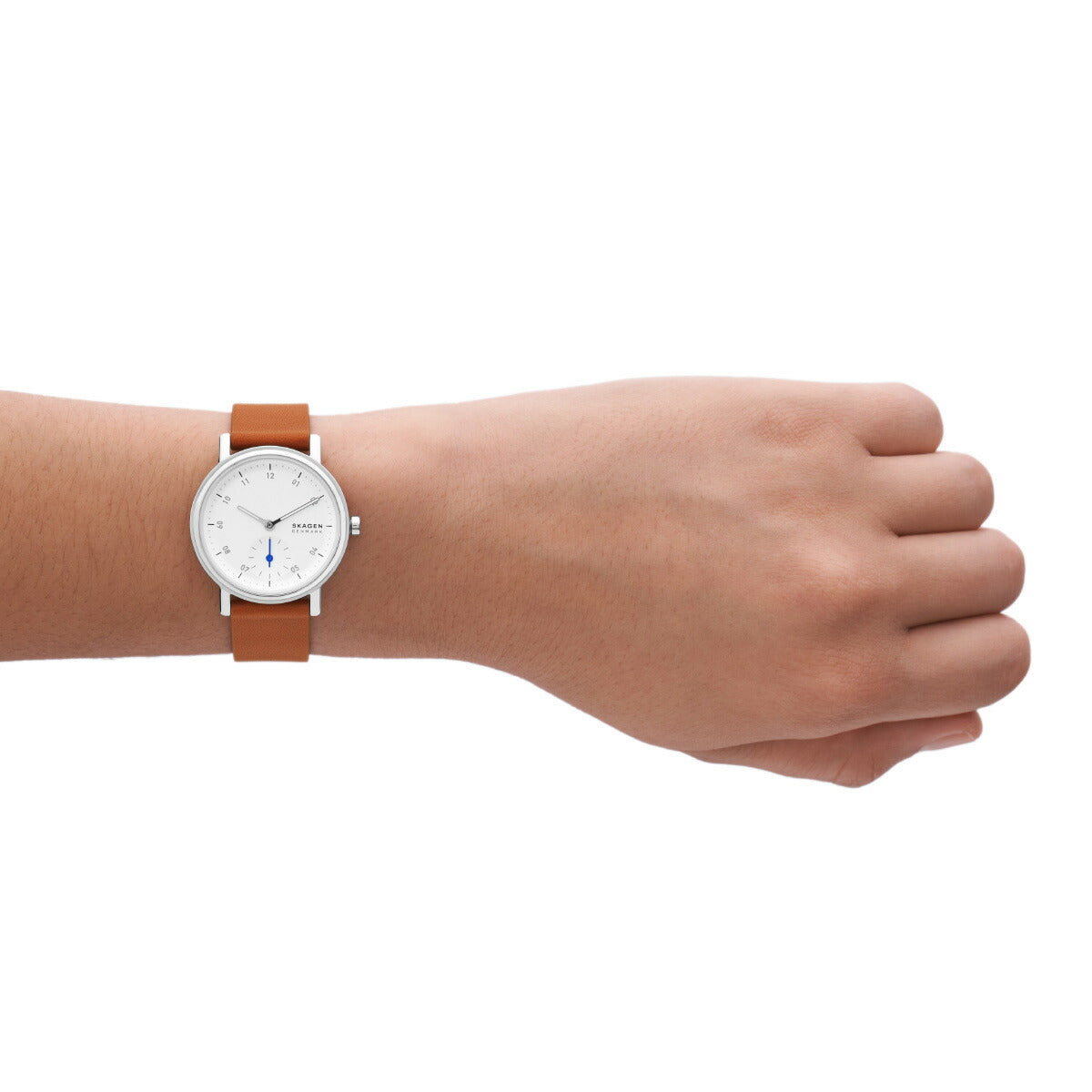 スカーゲン SKAGEN 腕時計 レディース KUPPEL LILLE 二針 サブセコンド ブラウン レザーウォッチ SKW3103