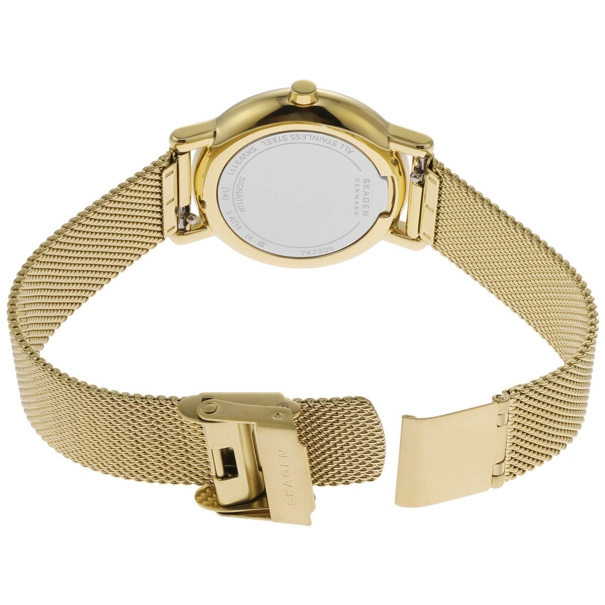スカーゲン SKAGEN 腕時計 レディース SIGNATUR LILLE 二針 ゴールドトーン ステンレススチール メッシュウォッチ SKW3111