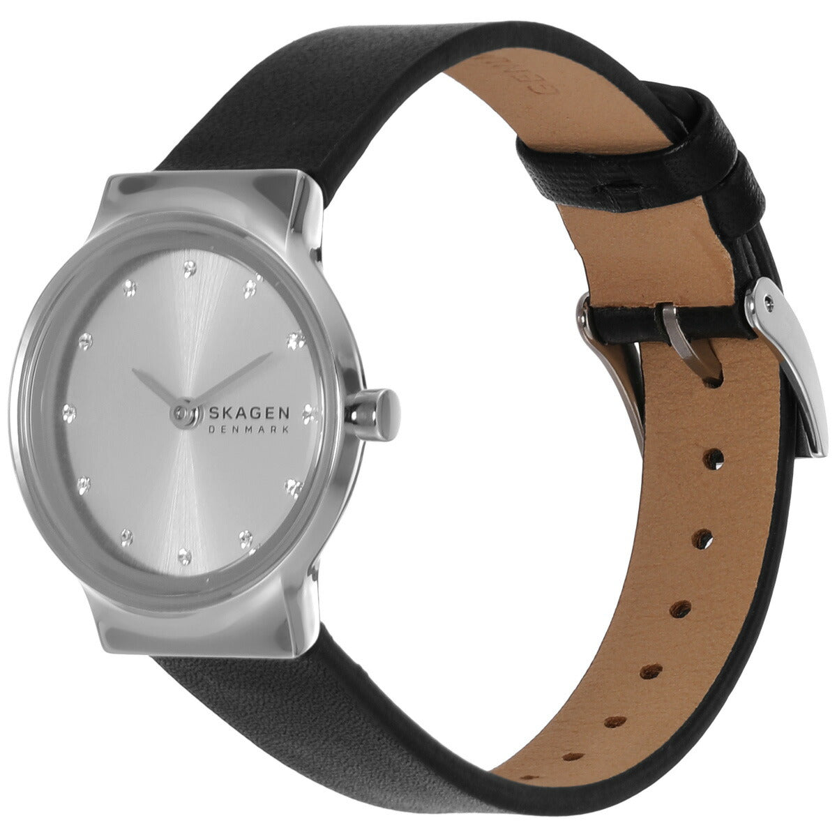 スカーゲン SKAGEN 腕時計 レディース FREJA LILLE 二針 ブラックレザーウォッチ SKW3119