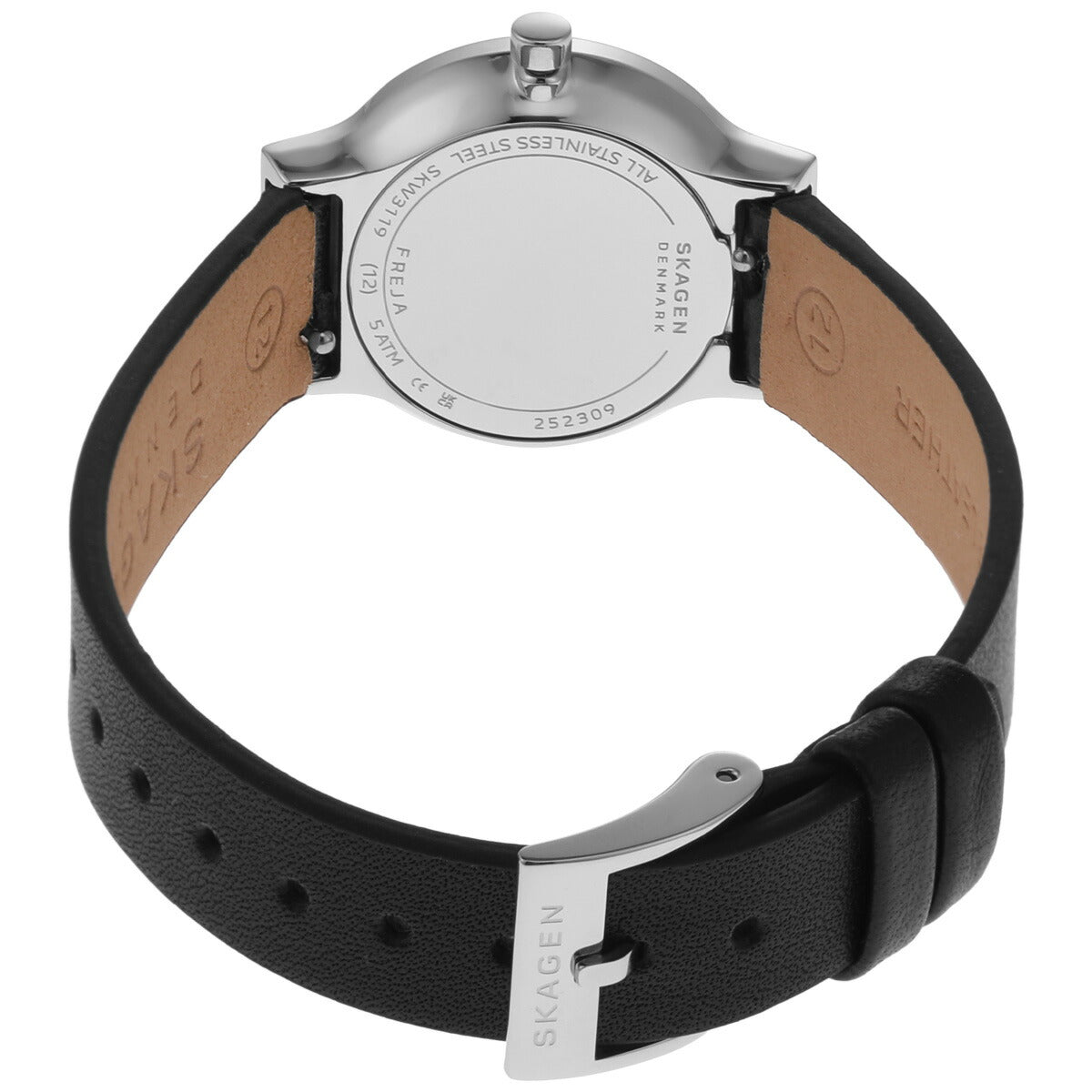 スカーゲン SKAGEN 腕時計 レディース FREJA LILLE 二針 ブラックレザーウォッチ SKW3119