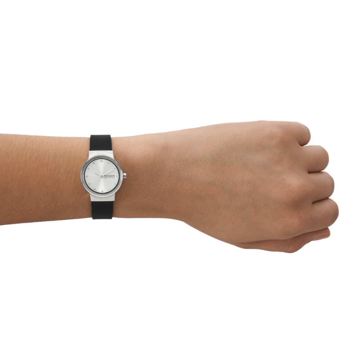 スカーゲン SKAGEN 腕時計 レディース FREJA LILLE 二針 ブラックレザーウォッチ SKW3119