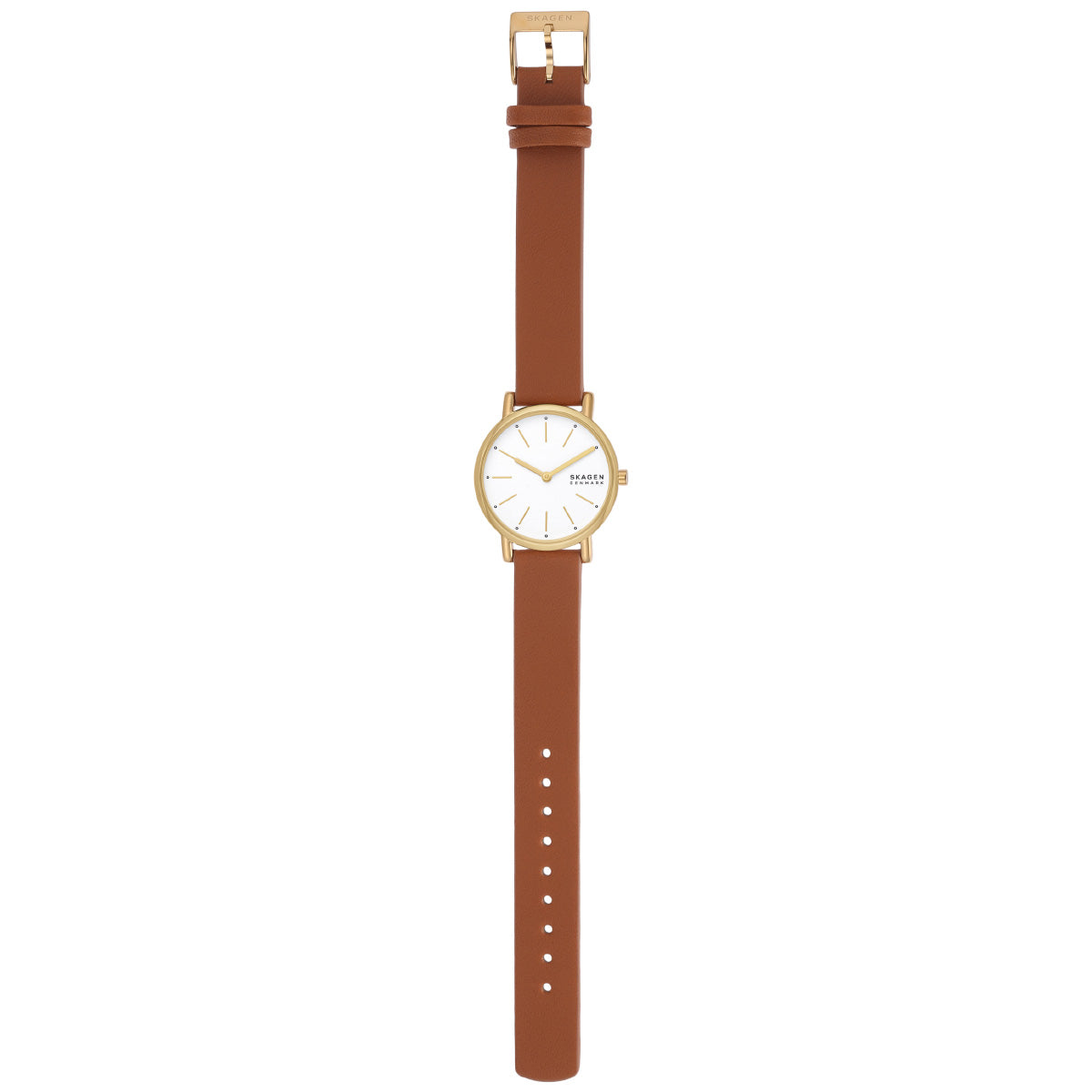 スカーゲン SKAGEN 腕時計 レディース SIGNATUR LILLE 二針 ブラウン レザーウォッチ SKW3121