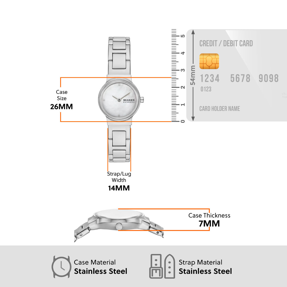 スカーゲン SKAGEN 腕時計 レディース FREJA LILLE 二針 シルバー ステンレススチールウォッチ SKW3168【2025 新作】