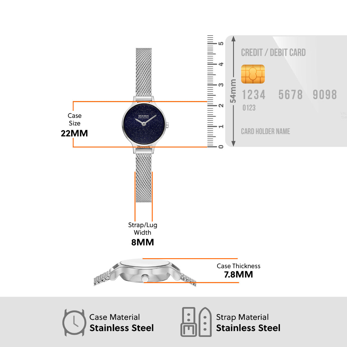 スカーゲン SKAGEN 腕時計 レディース ANITA MICRO 二針 シルバー ステンレススチールウォッチ SKW3172【2025 新作】
