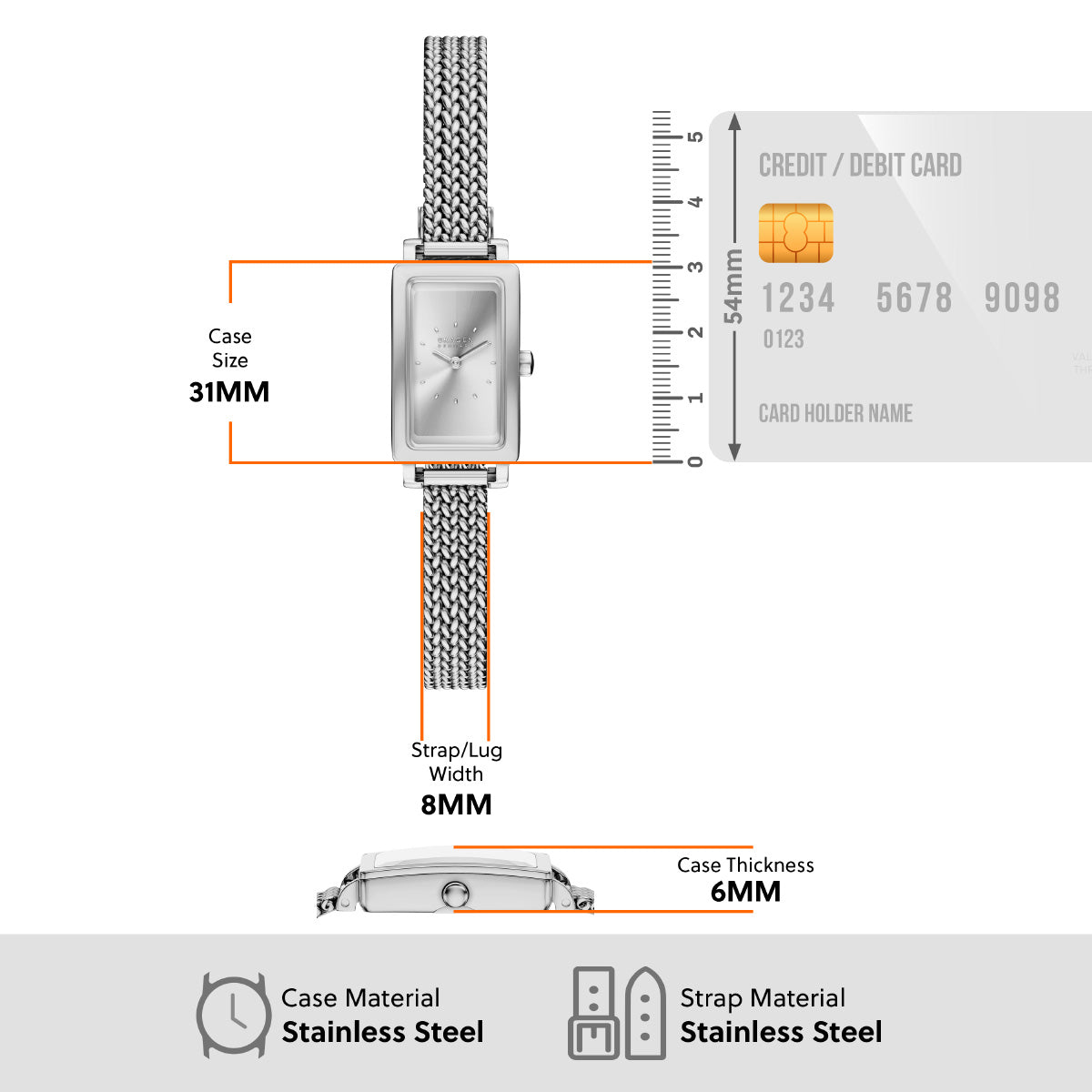 スカーゲン SKAGEN 腕時計 レディース HAGEN MICRO 二針 シルバー ステンレススチールウォッチ SKW3179【2026 新作】