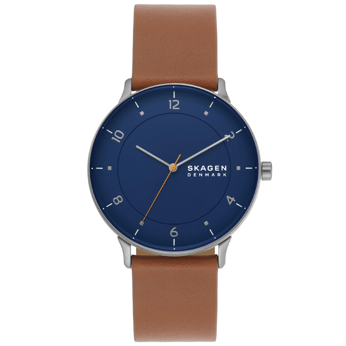 スカーゲン SKAGEN 腕時計 メンズ RIIS 三針 ミディアムブラウン レザーウォッチ SKW6885