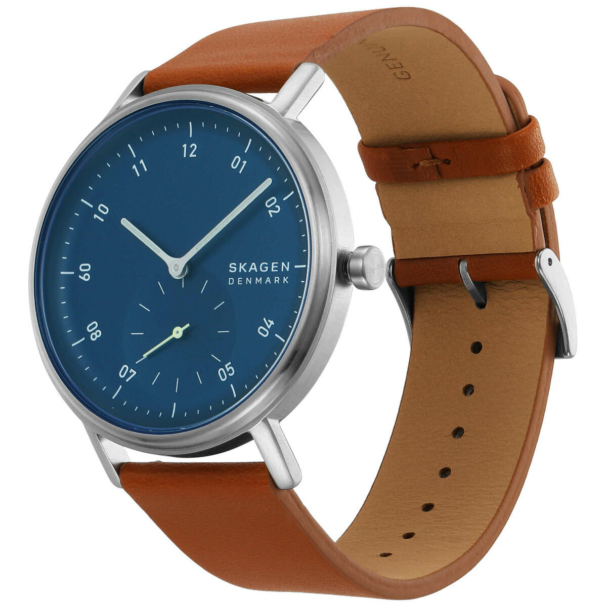 スカーゲン SKAGEN 腕時計 メンズ KUPPEL 二針 サブセコンド ブラウン レザーウォッチ SKW6888