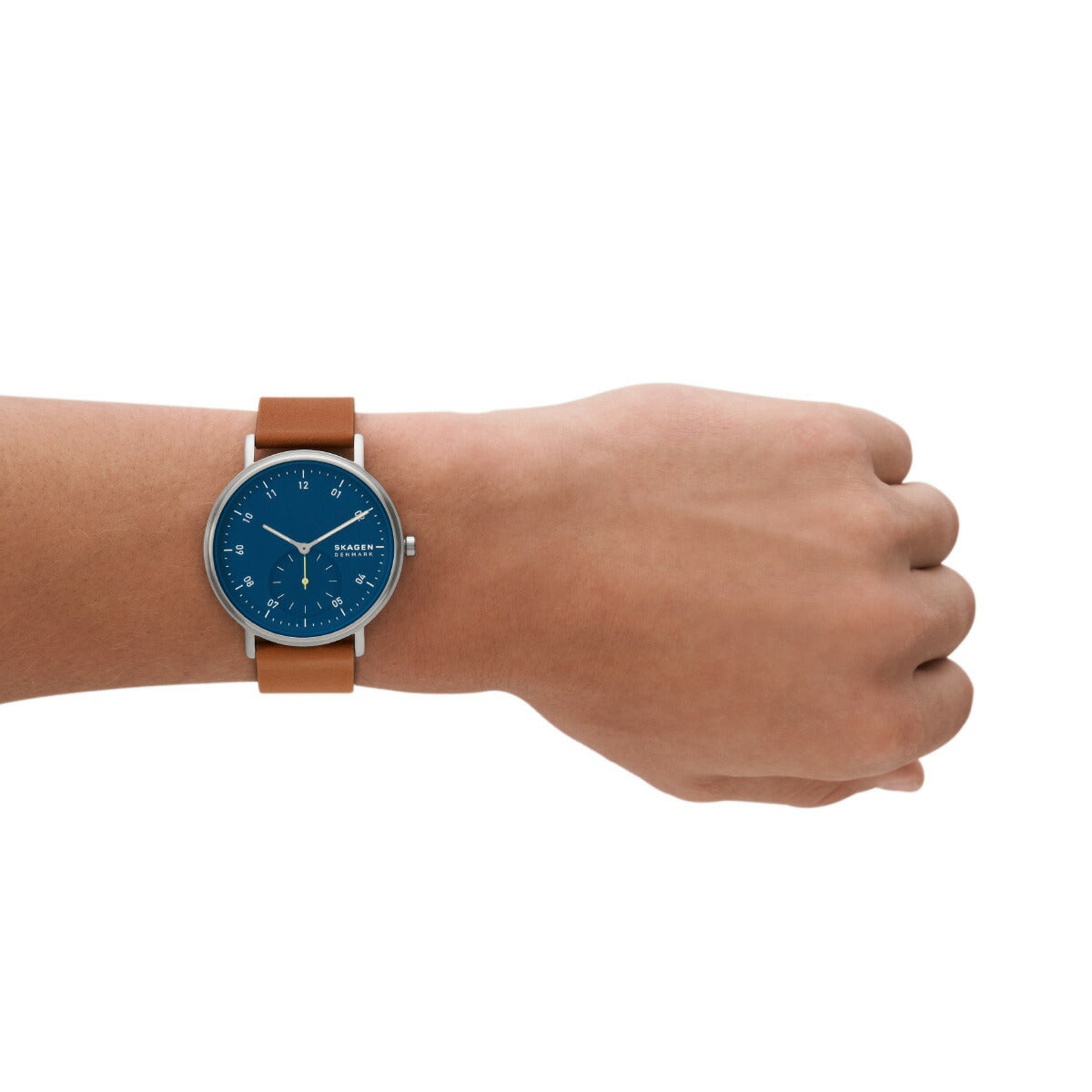 スカーゲン SKAGEN 腕時計 メンズ KUPPEL 二針 サブセコンド ブラウン レザーウォッチ SKW6888
