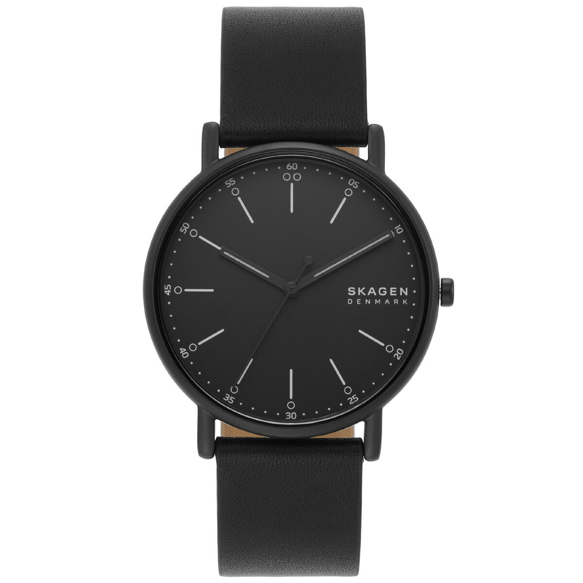 スカーゲン SKAGEN 腕時計 メンズ SIGNATUR 三針 ブラックレザーウォッチ SKW6902