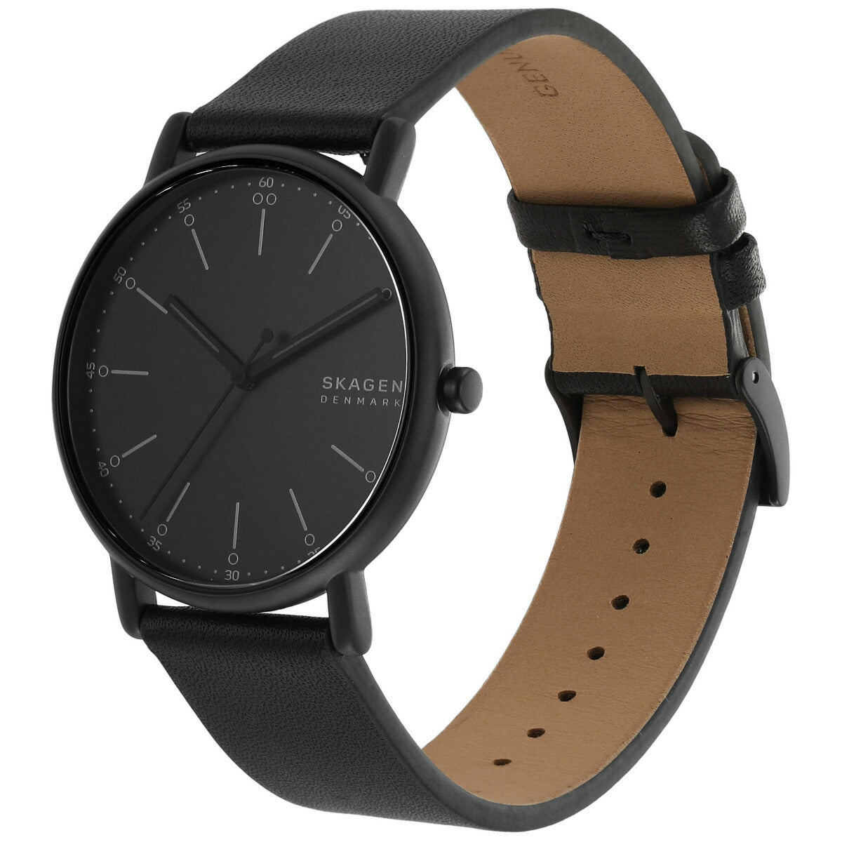 スカーゲン SKAGEN 腕時計 メンズ SIGNATUR 三針 ブラックレザーウォッチ SKW6902