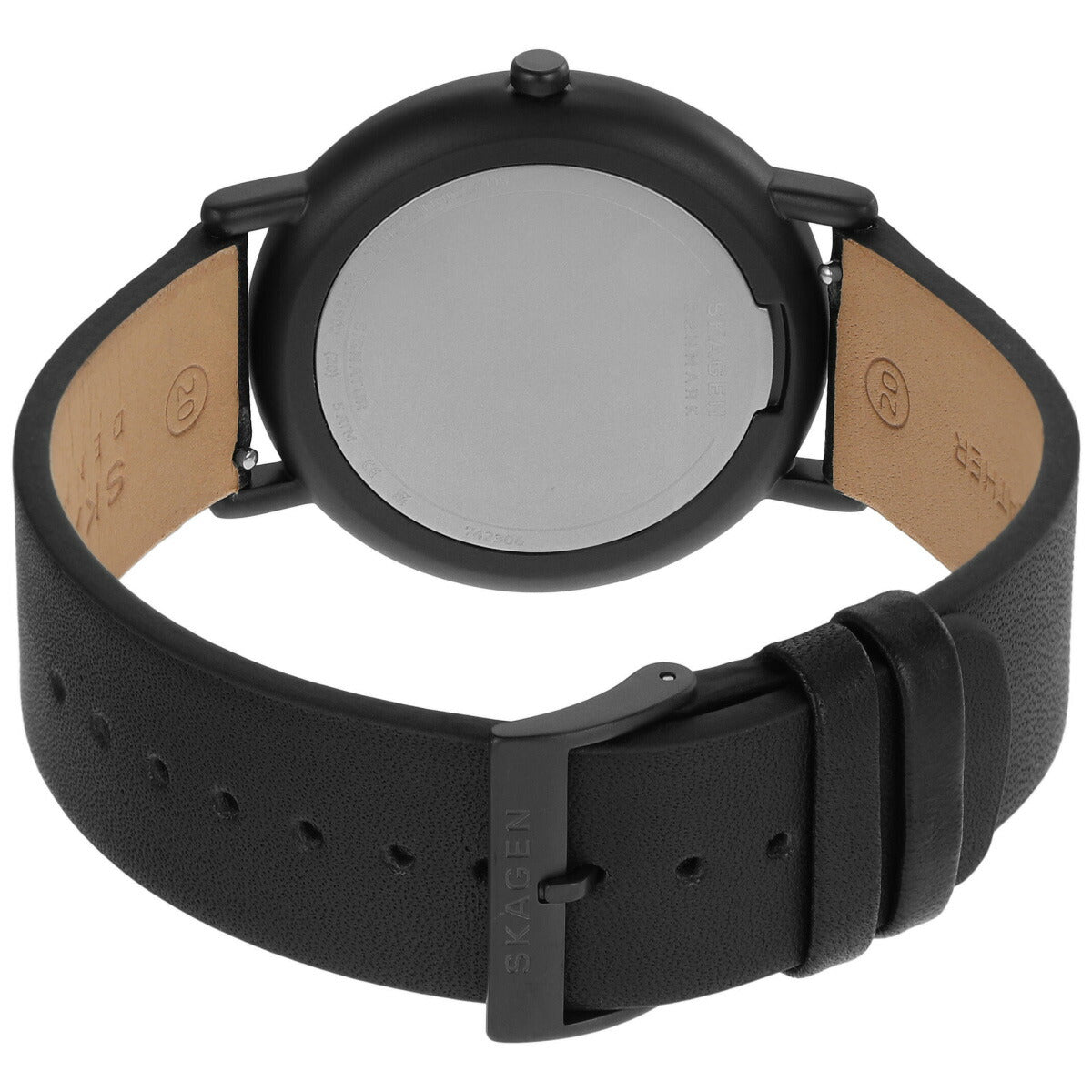 スカーゲン SKAGEN 腕時計 メンズ SIGNATUR 三針 ブラックレザーウォッチ SKW6902