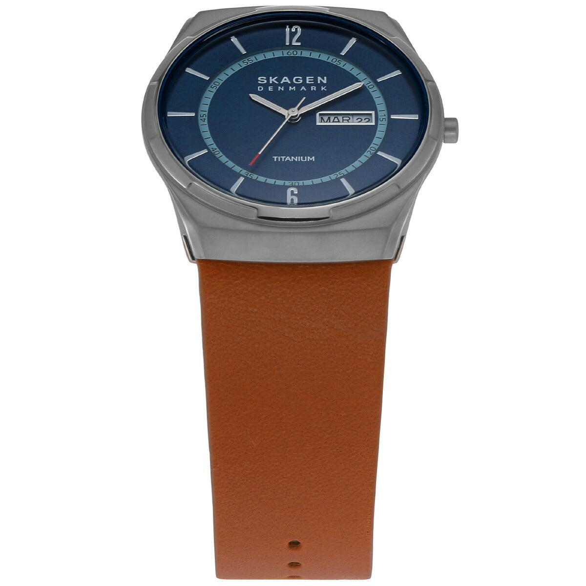 スカーゲン SKAGEN 腕時計 メンズ MELBYE TITANIUM 三針デイデイト ラゲッジレザーウォッチ SKW6906