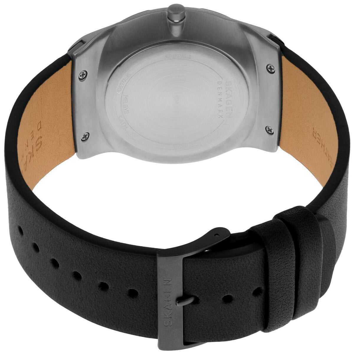 スカーゲン SKAGEN 腕時計 メンズ MELBYE TITANIUM 三針デイデイト ブラック レザーウォッチ SKW6907