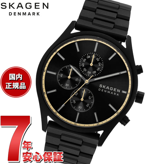 スカーゲン SKAGEN 腕時計 メンズ HOLST ブラックステンレススチール クロノグラフウォッチ SKW6910