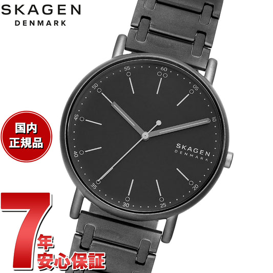 スカーゲン SKAGEN 腕時計 メンズ SIGNATUR 三針デイト ミッドナイト ステンレススチール ブレスレットウォッチ SKW6914