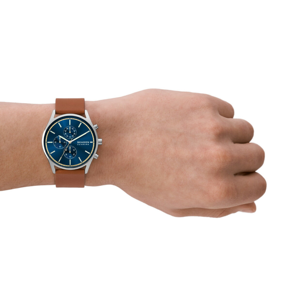 スカーゲン SKAGEN 腕時計 メンズ HOLST クロノグラフ ラゲッジレザーウォッチ SKW6916