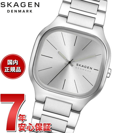 スカーゲン SKAGEN 腕時計 メンズ MELLEM 三針 シルバートーン ステンレススチールウォッチ SKW6934【2025 新作】