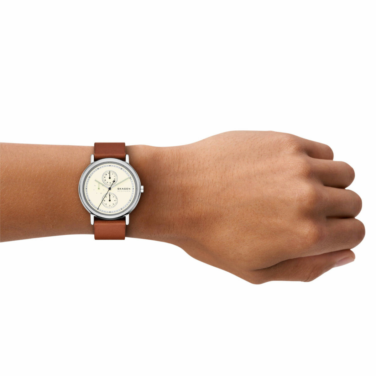 スカーゲン SKAGEN 腕時計 メンズ SIGNATUR マルチファンクション ブラウンレザーウォッチ SKW6942【2025 新作】