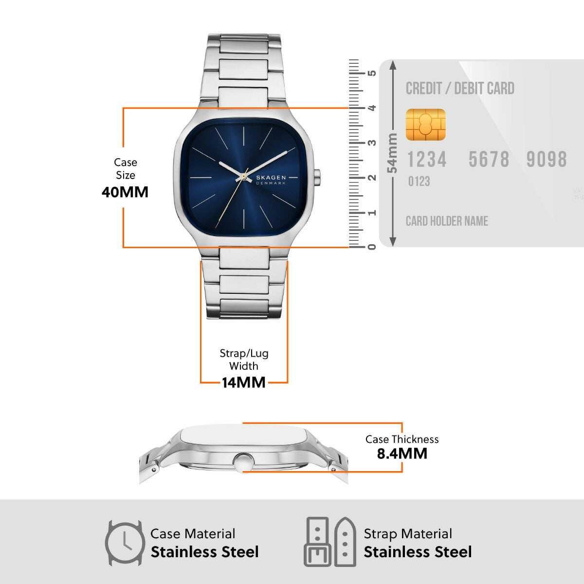 スカーゲン SKAGEN 腕時計 メンズ MELLEM 三針 シルバー ステンレススチールウォッチ SKW6946【2025 新作】