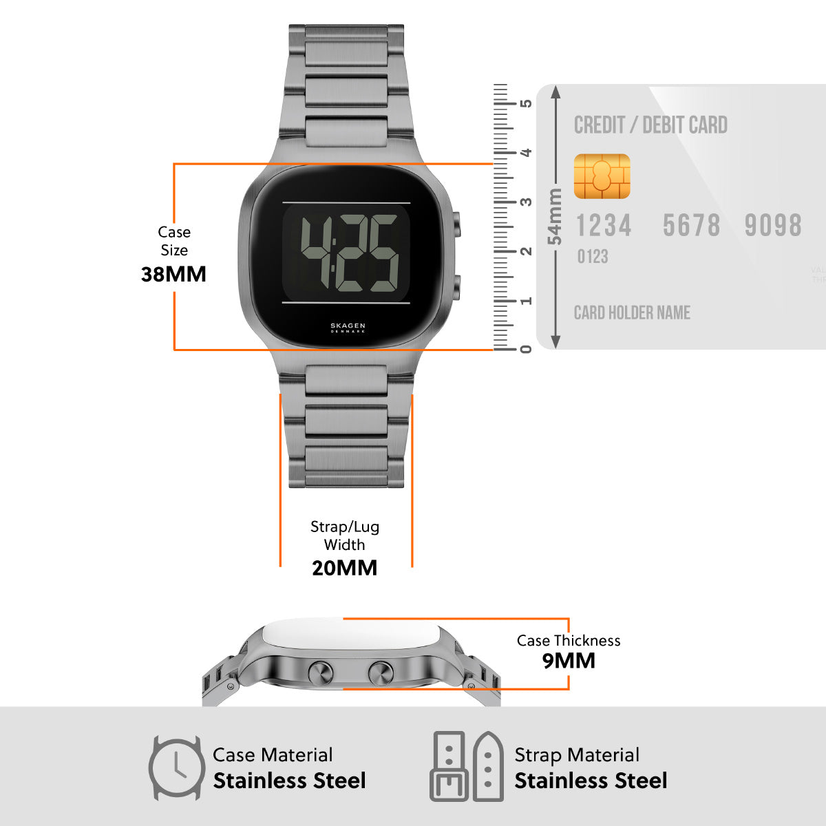 スカーゲン SKAGEN 腕時計 メンズ MELLEM デジタル ガンメタル ステンレススチールウォッチ SKW6947【2026 新作】