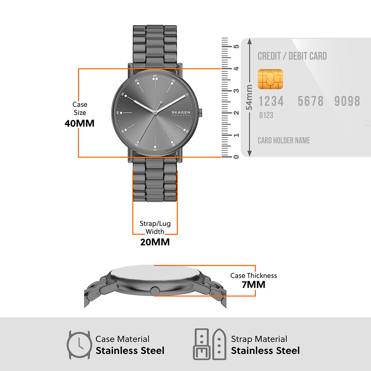 スカーゲン SKAGEN 腕時計 メンズ 三針 SIGNATUR ガンメタル SKW6951【2026 新作】