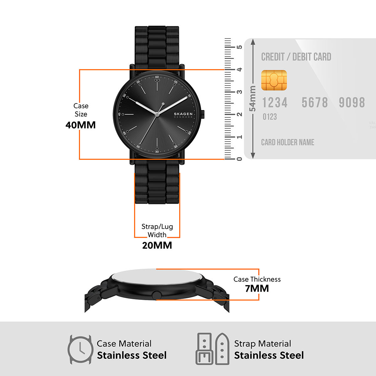 スカーゲン SKAGEN 腕時計 メンズ 三針 SIGNATUR ブラック SKW6952【2026 新作】